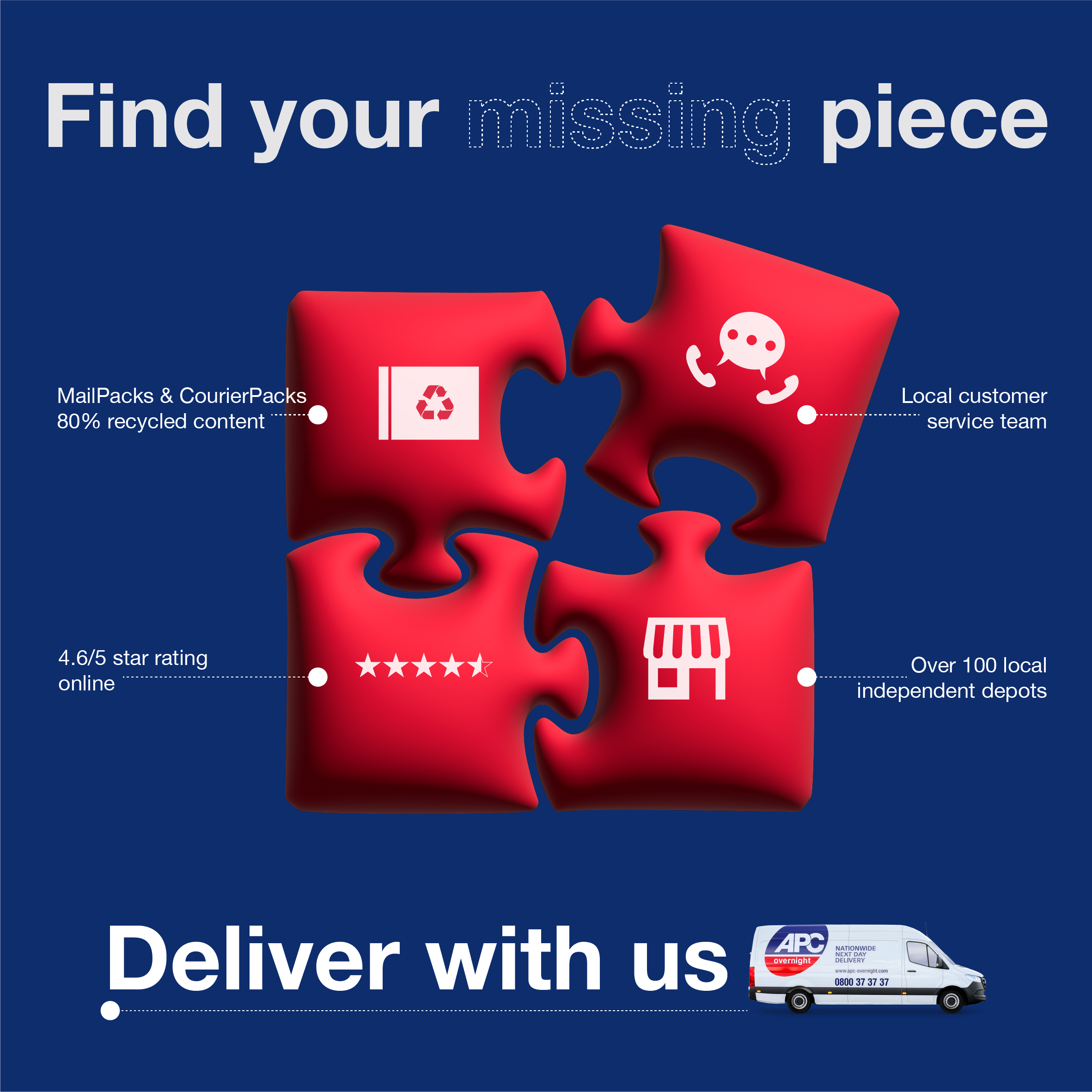 We're The Missing Piece! Image for Social Media